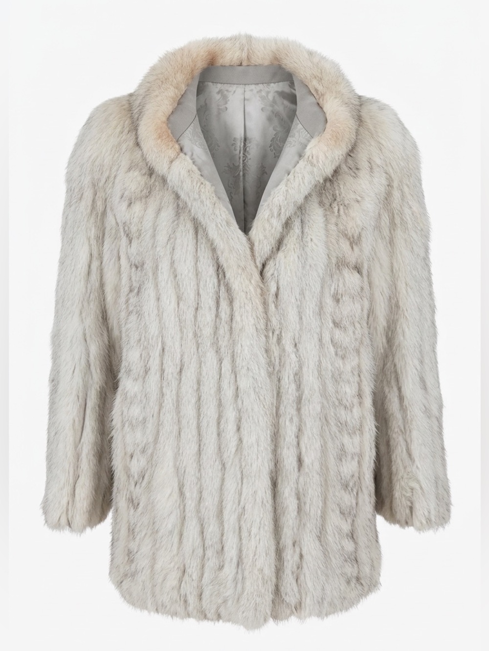 Saga Fox Vintage 1980 Luxury Silver Fox Fur Coat - Picture 5 of 17